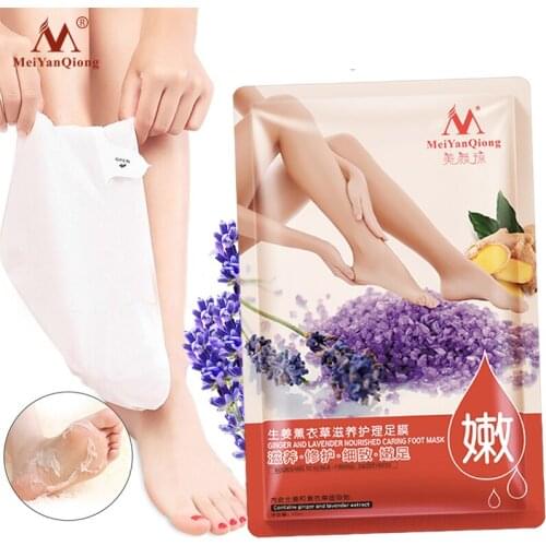 Lavender And Ginger Foot Mask Exfoliating Exfoliating Nourishing Cosmetology Foot Care Moisturizing And Hydrating Mask Care
