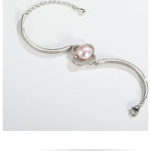 Fashion Creative Bracelet 925 Sterling Silver Bracelet Natural Pearl Accessories Female Jewelry