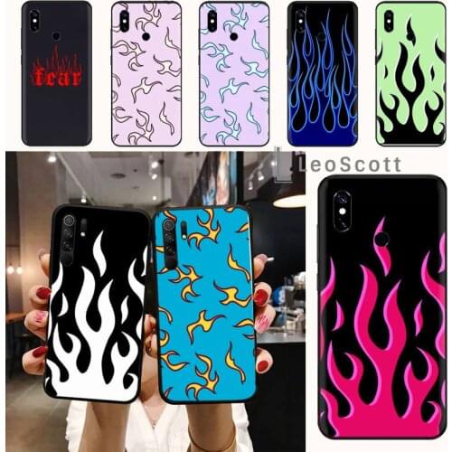 Flame Fire fashion Phone Case For Xiaomi Redmi 7 8 9t a3 9se k20 mi8 max3 lite 9 note 9s 10 pro