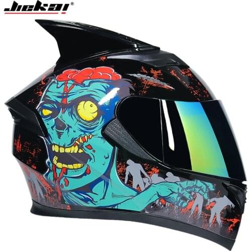 Jiekai motorcycle helmet man, two lens mask, four helmets, helmet