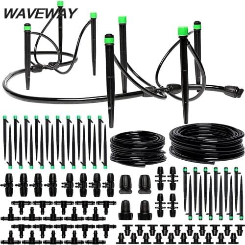 90Pcs Drip Irrigation Kit Sprinkler Adjustable Premium with Drip Emitters Irrigation Tubing System Connectors for Outdoor Indoor