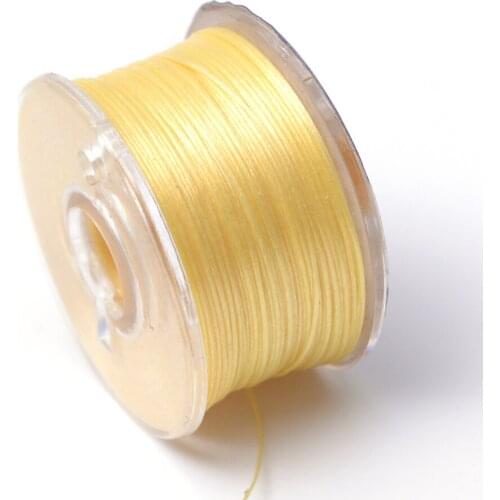 Pandahall 0.1mm Special Coated Polyester Threads for Seed Bead Delica Beads Beading Cord DIY Bracelet Jewelry Making 50yard/roll