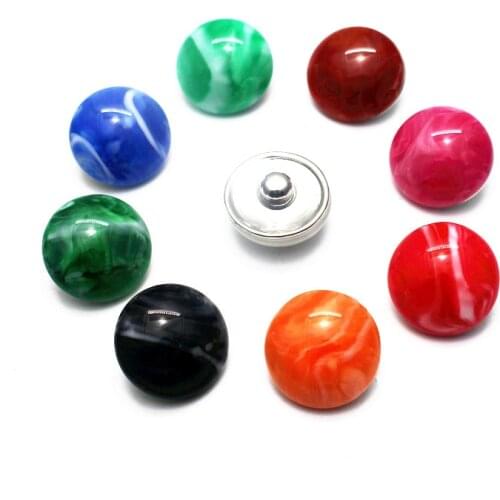 New 10PCS /Lot 18mm Beautiful Colored Stone Resin Buckle For DIY Bracelet Jewelry Ornaments