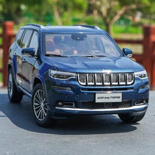 Original Factory Authentic 1/18 J Eep Grand Commander Gac Fiat Chrysler Diecast Blue Metal Suv Car Model with Small Gift