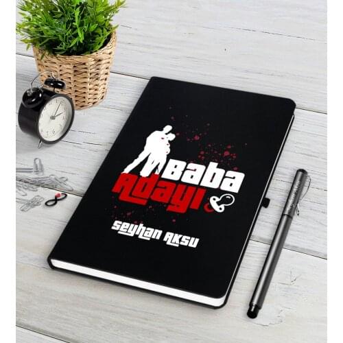 Personalized Dad Nominee Black Notebook Pen Seti-1