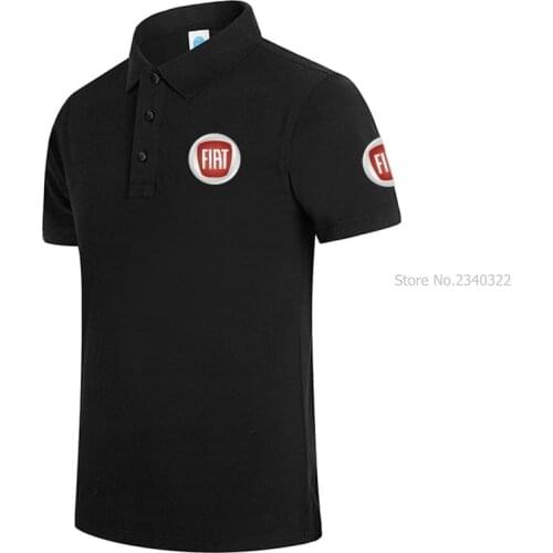 New arrived Fiat polo shirts Short Sleeve for male female Clothes solid colour tops