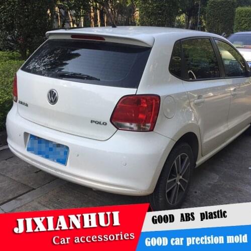 For Polo Spoiler 2011-2016 Volkswagen Polo Spoiler ABT ABS plastic Material Car Rear Wing Color Rear Spoiler