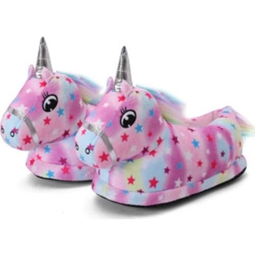New Winter Unicorn Baby Girls Slippers Childrens Cartoon Pajamas Onesie Dinosaur Shoes Flannel Blanket Slippers for Kids Onesie