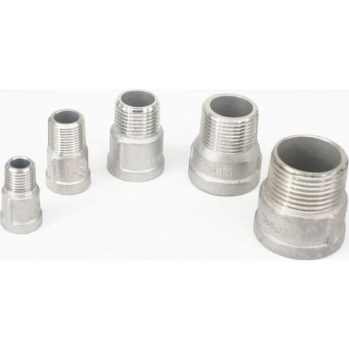 1/4" 3/8" 1/2" 3/4" 1" 1-1/4" 1-1/2" BSP Thread Female To Male 304 Stainless Steel Pipe Fittings Adapters Water Oil Air