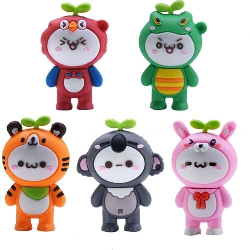 Usb flash drive 128GB 64GB 32GB 16GB 8GB 4GB pendrive 256GB cute animal memory stick cartoon pan drive cute gift free shipping