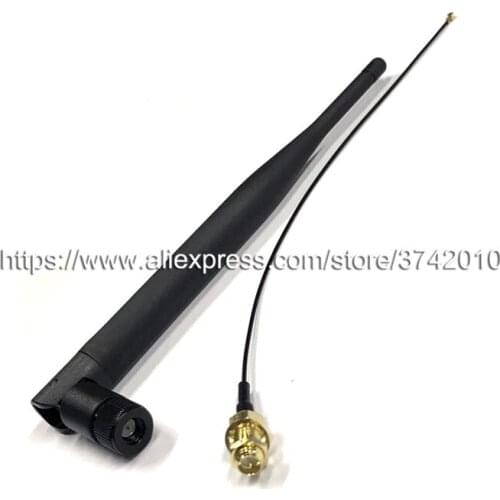 Omni directional 6dBi 868MHz antenna Wireless Antenna with RF IPEX to SMA Cable RP SMA Male (hole)19.5CM