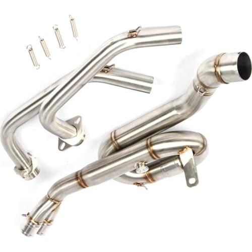 Slip On Motorcycle Exhaust Front Link Pipe Head Connect Tube Stainless Steel Exhaust System For Yamaha R25 R3 All Years
