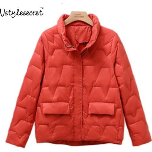 Ultralight Women Natural White Duck Down Jacket Autumn Winter 2021 New Loose Chaqueta Plumas Mujer Casual Veste Femme U10808