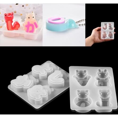 1pcs Kawayi Bear LOVE Japanese Silicone Molds Epoxy Resin Mold Children Kid Gift For DIY Jewelry Making Supplies Pendants