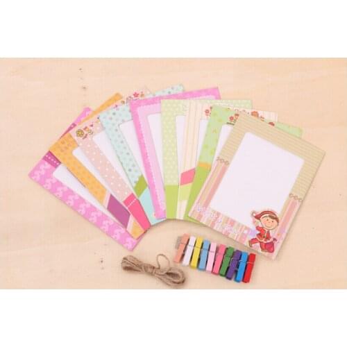 4x 6 inch hanging paper photo frames wall photo frame for home decoration, 9pcs/set
