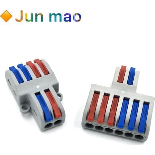 5/10pcs/Lot SPL-42/62 Mini Fast Wire Connector Universal Wiring Cable Connector Push-in Conductor Terminal Block