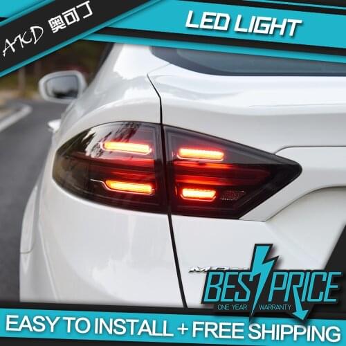 AKD tuning cars Tail lights For Ford Mondeo 2013-2016 Fusion Porsche Design Taillights LED DRL Running lights Fog lights