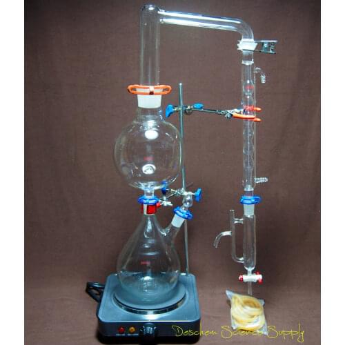 Essential Oil Steam Distillation Apparatus,Distillation Unit,Allihn Condenser