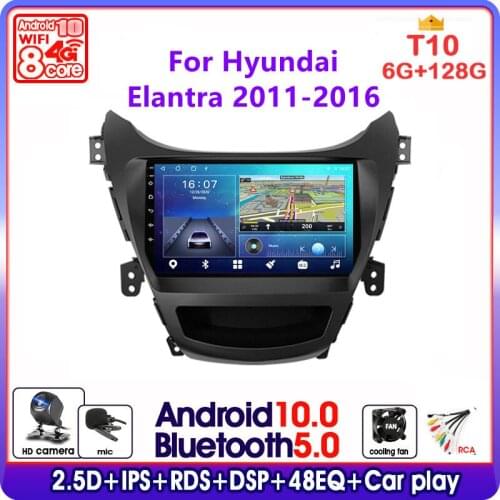 Android 10 2 din Car Radio For Hyundai Elantra Avante I35 2011-2016 Multimedia Player GPS Navigaion Split Screen Floating window