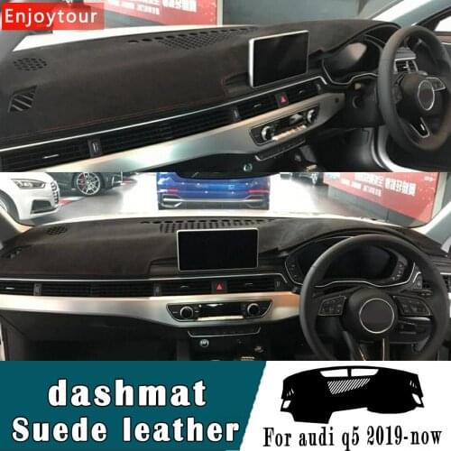 Car-styling Suede Leather Dashmat Dashboard Cover Pad Dash Mat Carpet auto accessories For audi Q5 SQ5 2019 2020 RHD