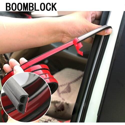 B Shape Car Door Seal Strips Sound Rubber Sticker For Volkswagen Polo sedan Passat B5 B6 B7 B8 Golf mk3 mk4 7 5 6 Touran T5 Bora