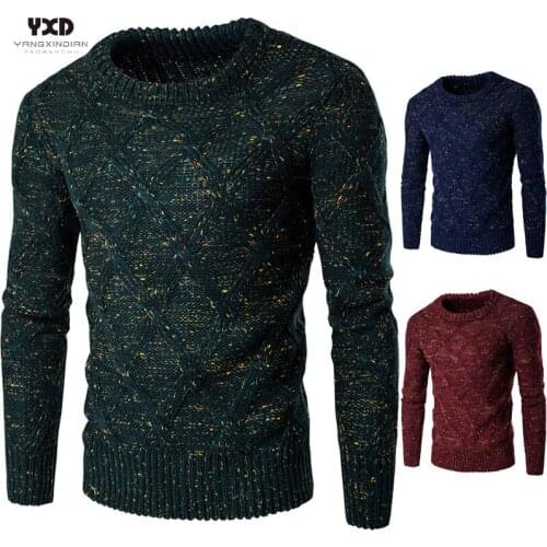 Free shipping Man clothes Winter Mans Sweater Pullover Mens Sweaters Jumper Men Solid Color Warm Casual wool Knitted Pullovers