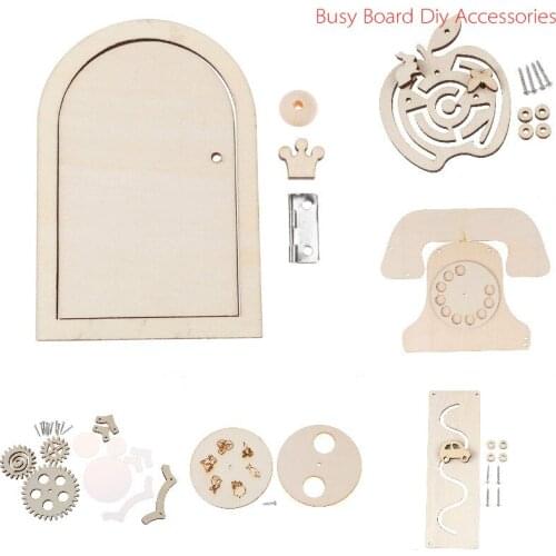 Busy Board Diy Accessories Material Wood Chip Gear Car Curved Slide Car Curved Slide Early Childhood Education Wooden Toys