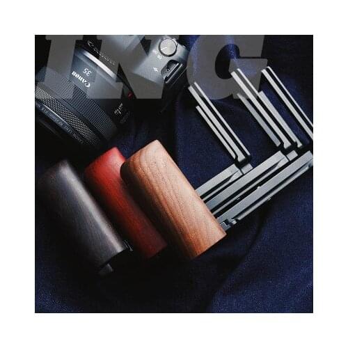 Wooden L Type Bracket Tripod Quick Release Plate Base Grip Handle For CANON EOS R6 Digital Camera Arca-Swiss RSS