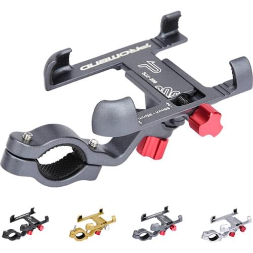 PROMEND Bike Phone Holder Aluminum Alloy 360 Rotatable Adjustable Motorcycle Phone Mount MTB Mobile Stand Bicycle Accessories