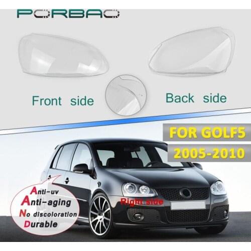 For Volkswa Golf 5 Headlight cover Transparent lens Cover 05-10 4Drs car Accessories Headlamp Clear Shell Replacement DIY