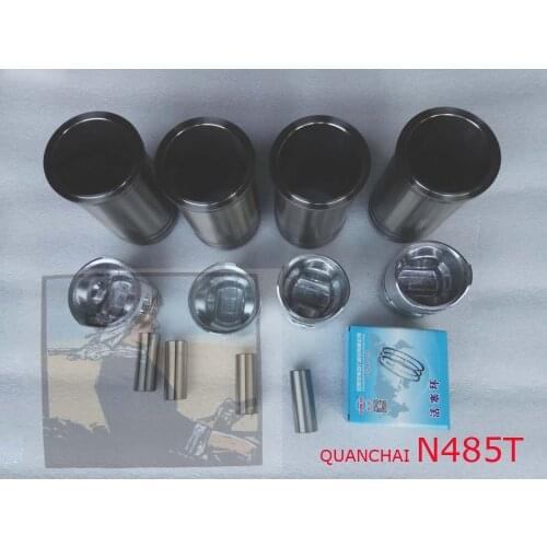 Piston group: piston, piston pin, piston rings, liners etc for Quanchai N485T engine, Part number: 408509000000