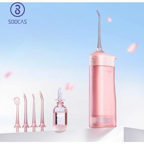 SOOCAS W1 Oral Irrigator 4 Type Nozzle Cleaner Water Flosser Type-c Rechargeable Cleaner 7-modes Water Tank Removeable
