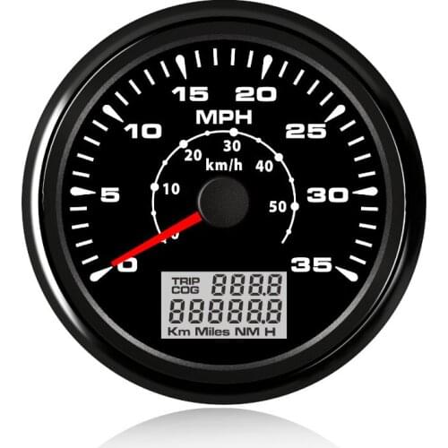 85mm GPS Speedometer Gauge Boat Car 35 MPH 50km/h Speed Odometers 7 Colors Backlight 12V 24V for car truck motorcycle