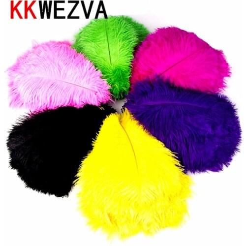KKWEZVA 20PCS Fly Tying Materials Ostrich Herl Feathers Multicolor Trout Fly Fishing Bait Lure Jig Rig Making Streamer Fishing