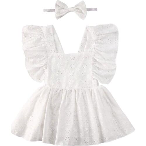 Pudcoco Newborn Infant Baby Girl Princess Lace Patchwork Hollow Out Dress Clothes Jumpsuit Outfit Sets