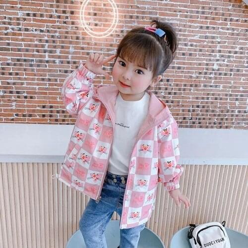 Jacket For Girls Spring Children Flower Clothes Girls Coat Windbreaker Outerwear Kids Double-side Wear Teenager Cardigan Jacket