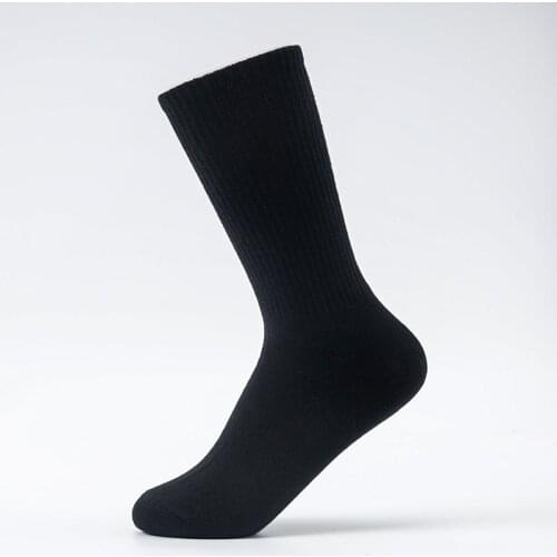 Men Socks Cotton White Black Gray Breathable Long Crew Socks Hosiery Sport Solid Color High Tube Sock Harajuku Streetwear Soks