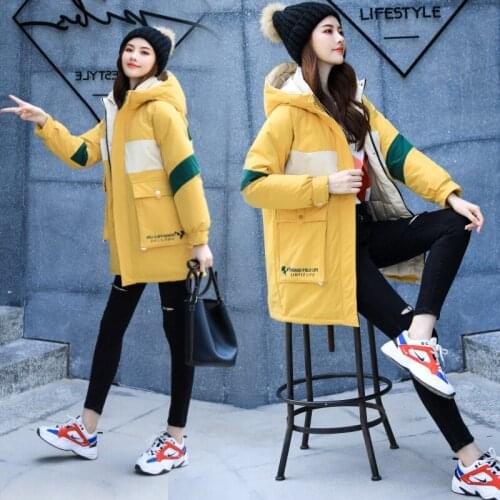2020 New Parka Womens Winter Coats Womans Long Cotton Casual Fur Hooded Jackets Warm Female Overcoat Coat M-2XL