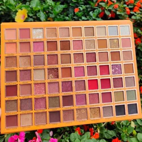 70 Colors Earth Color Eyeshadow Palette Glitter Shimmer Eye Shadow Powder Matte Eyeshadow Palette Cosmetic Eyes Makeup