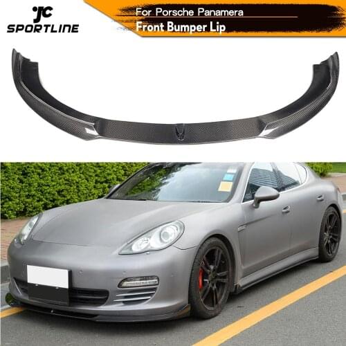 Front Bumper Lip Spoiler Splitters for Porsche Panamera 2010 2011 2012 2013 Carbon Front Bumper Lip Spoiler Carbon Fiber / FRP