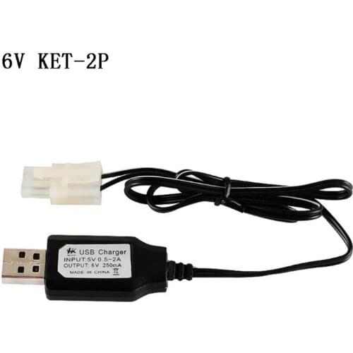 Rechargeable Battery Charger Ni-Cd Ni-MH Batteries KET-2P Plug Adapter 6V 250mA