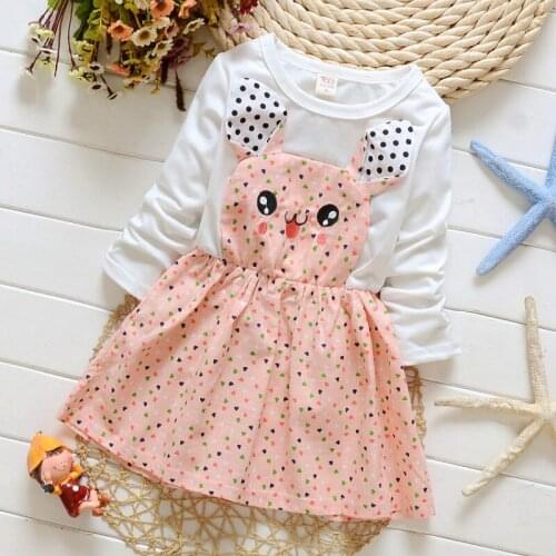 Elsa Dress A-line Rushed Cotton Children 's Clothing 2016 Autumn Girls Cartoon Long Sleeved Baby Kids Princesse Dress New Year