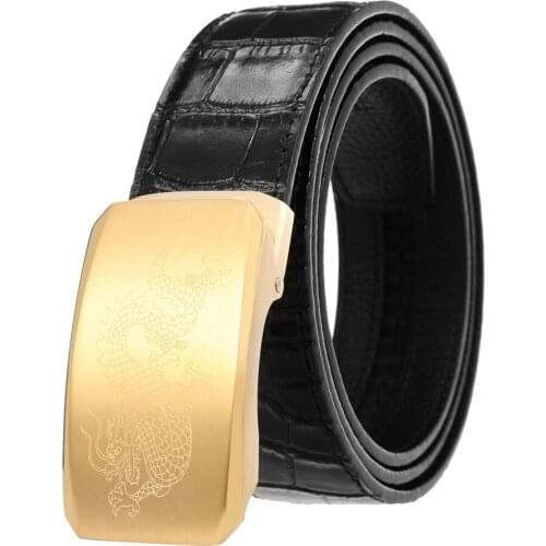 Men Automatic Buckle Belt NEW Designer Belt Men Genuine Leather Waistband Leather Belt for Men Stainless Steel Buckle