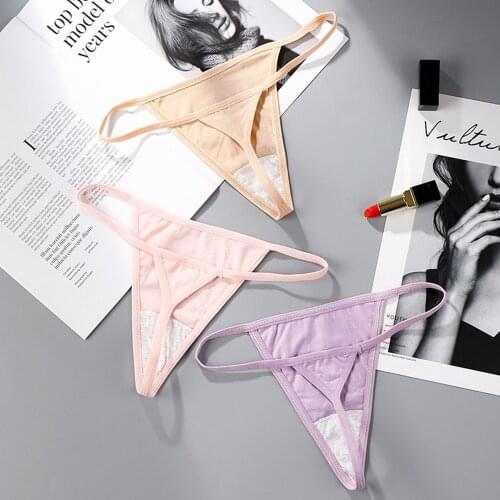 Sexy Underwear Fitness Sports Hip Lifting Satin Panties Thong Low Waist Seamless Briefs Tanga Lingerie Thin Strap Hollow Panties