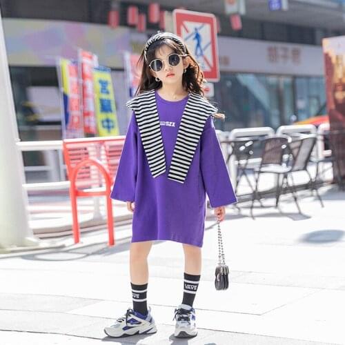 Girls' Sweatshirts Babys Kids Outwear 2021 Elegant Spring Autumn Top Teenagers Pullover Formal Sport Cotton Childrens Clothing