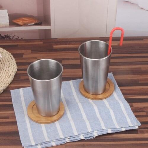 Outdoor Travel Household Stainless Steel Beer Cup Portable Concise Camping Supplies Coffee Cup Milk Tea Cup, 2 Sizes