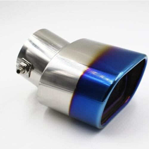 Installing square port exhaust pipe on car and refitting stainless steel exhaust pipe into universal tailpipe