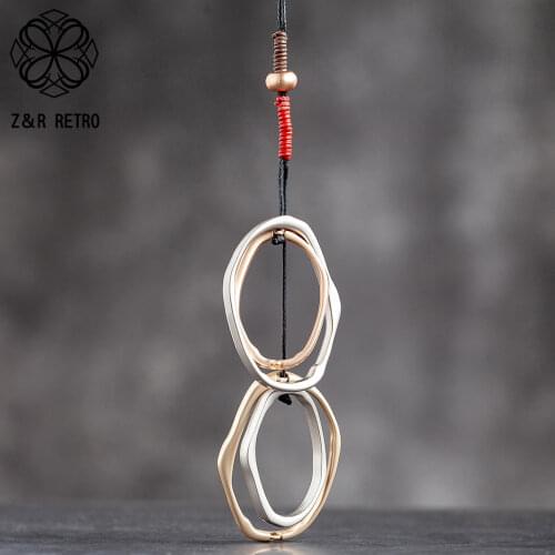 Vintage Necklaces&Pendants Jewelry For Women Long Necklace Chokers Alloy Rope Chain Gothic Jewellery Suspension 2021 Wholesale