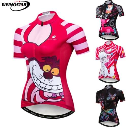Weimostar Various Funny Cycling Jersey Women Summer MTB Bike Jersey Maillot Ciclismo Quick Dry Cycling Wear Bicycle Jersey Shirt