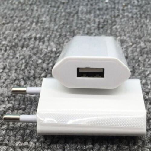 EU Plug USB Charger Wall Socket Direct Charge Mobile Phone Adapter Single USB Port Quick Charging Head Accessories Dropshipping